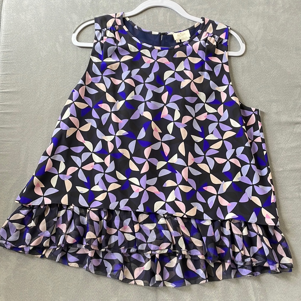 ✨ kate spade ruffle sleeveless top